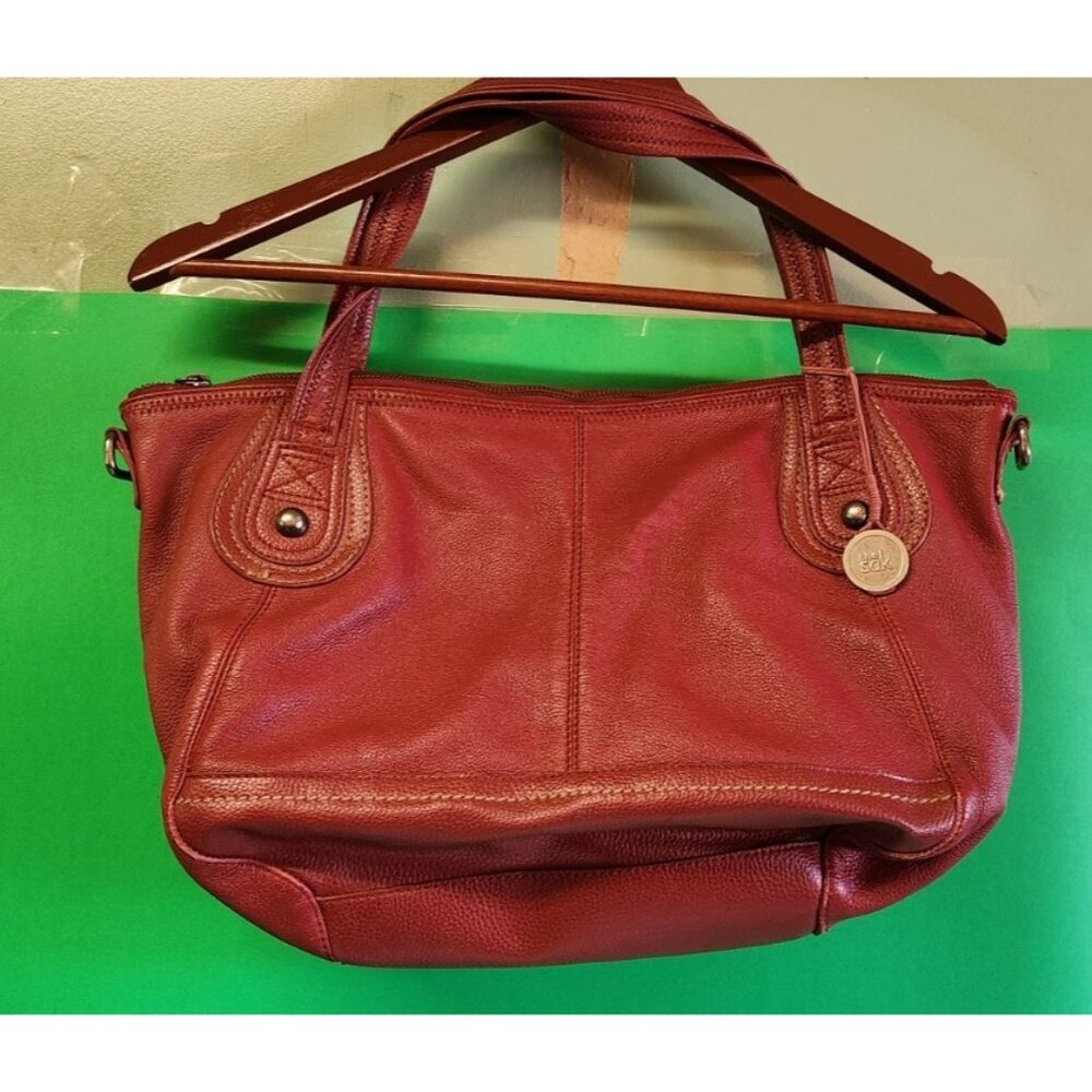 The Sak Soft Pebble Burgundy Leather Shoulder Tote Hobo Bag Satchel VGC